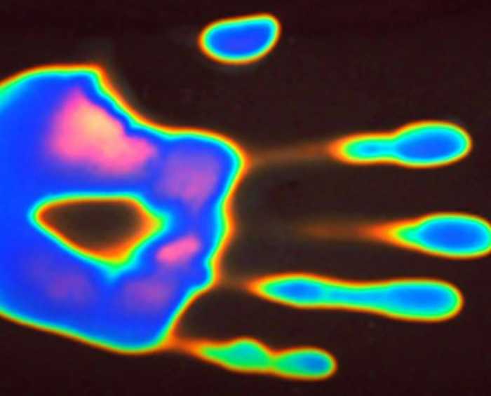 Using liquid crystals and swirling water